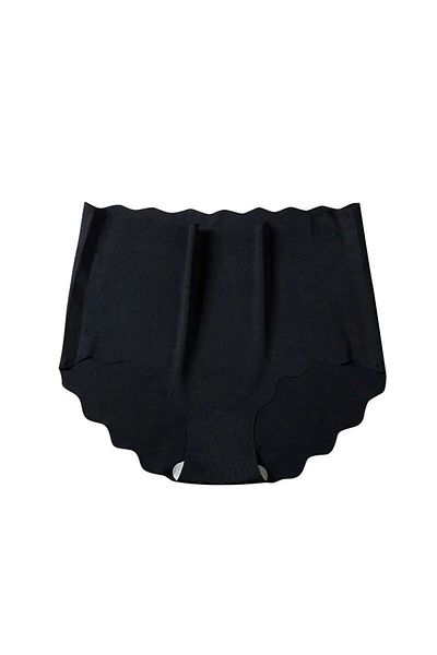 SWEETKORSE Chiloți elastici negri cu talie înaltă - Set de 3 fără sudură, fără urme, elastici și respirabili