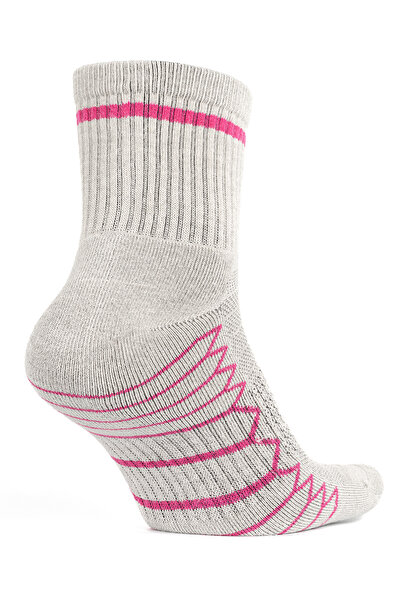 Bonny Silver No Smell Running and Walking Women's Fuchsia Socket Silver Socks