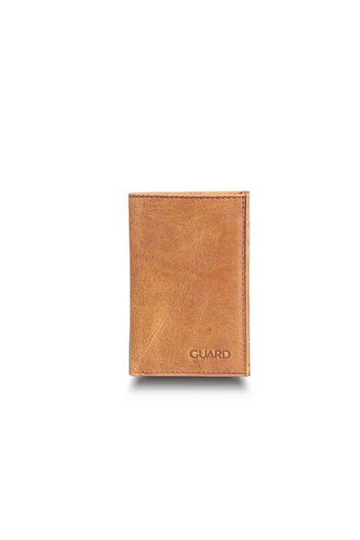 GUARD Antique Tan Thin Mini Leather Men's Wallet