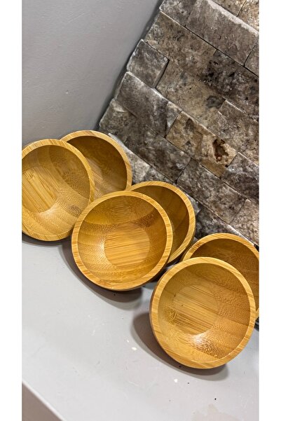 ARİN MODA ARİN HOMTEKS DEN 6LI BAMBU  UFAK SOSLUK  SUNUMLUK