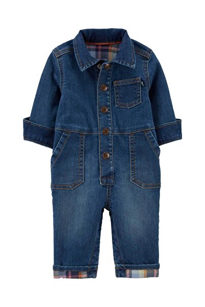 OshKosh Erkek Bebek Tulum Mavi