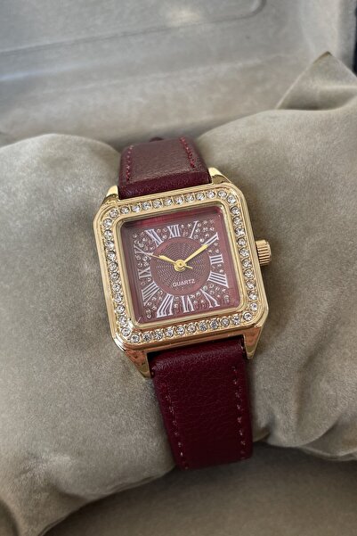 Leerybee Stylish Women's Wrist Watch with Leather Stones Nl-282