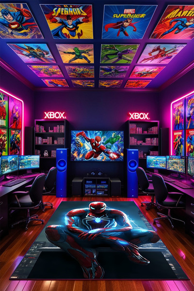 THEMODERNHANE Kaymaz Makinede Yıkanabilir Gaming Oyuncu Playstation Gamer Örü...