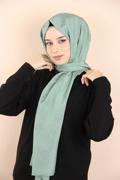 PİRAMİT Cagla Pyramid Monogram Shawl