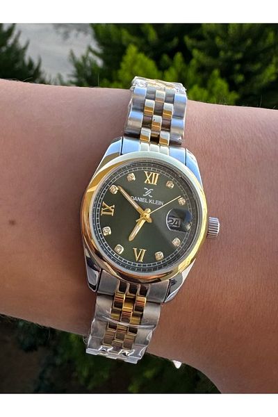 Daniel Klein Women's Wrist Watch Gift with 28mm Steel Bracelet