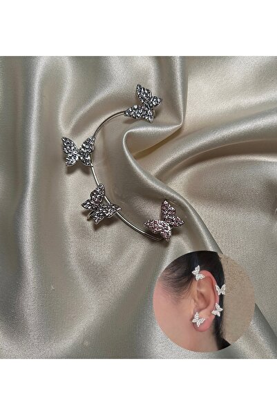 pop up store Zircon Stone Butterfly Earcuff / Earrings