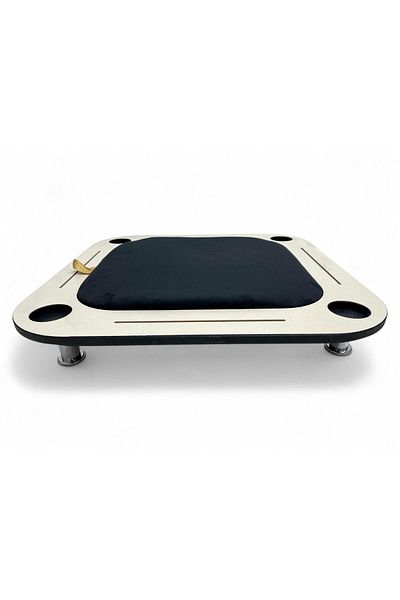 ALBADER 2 In 1 Floor Wooden Ploot Play Cards Table with Jackaroo Wooden Board Game, Baloot Table