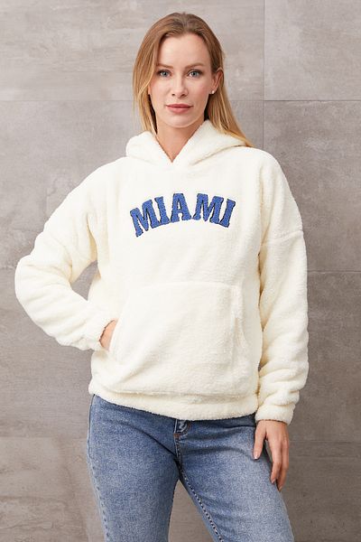 DPARİS Hooded Plush Sweatshirt