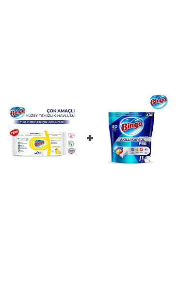 Bingo Liwun Surface Cleaning Towel for 50S - Lemon Scented, 96 Yprk and Bingo Intellect Hooded Dishwasher Tablet