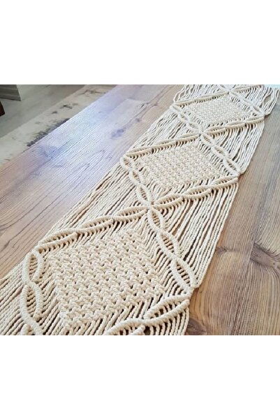 SuMavisi El Örgüsü Makrome Runner / El Yapımı Masa Örtüsü / Macrome Sehpa Örtüsü