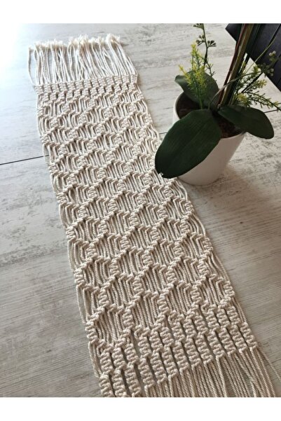 SuMavisi El Örgüsü Makrome Runner / Masa Örtüsü / Sehpa Örtüsü