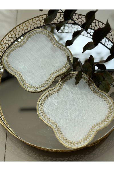 Home Set of 2 Coffee Side Presenter Napkins
