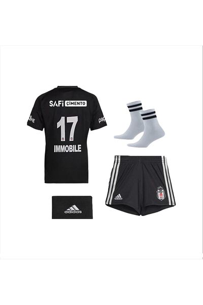 FOLKLORİST Beşiktas//Ciro Immobíle Black 2024/2025 Set de 4 tricouri de fotbal pentru copii