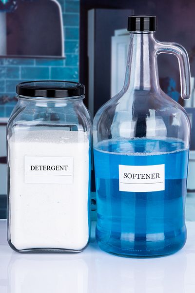 Karçiçeği Home Decorative 2-Piece Glass Detergent Jar And Softener Bottle 3000ml