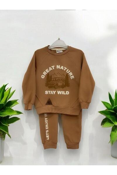 Zekids Băiat - Set de trening cu imprimeu Great Nature