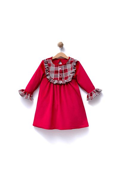 NoraKids Girl's 5-8 Years Plaid Velvet Dress