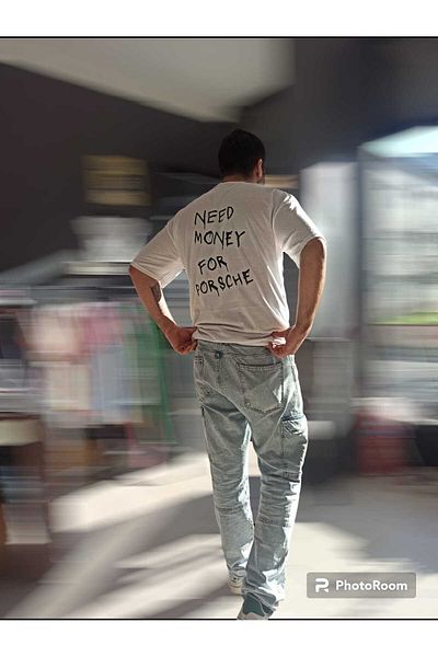 New Shine Χρειάζεστε χρήματα για Porsche Printed Unisex Oversize T-Shirt