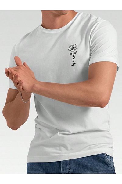 New Shine Tricou oversize cu mânecă scurtă din bumbac imprimat cu gât crew