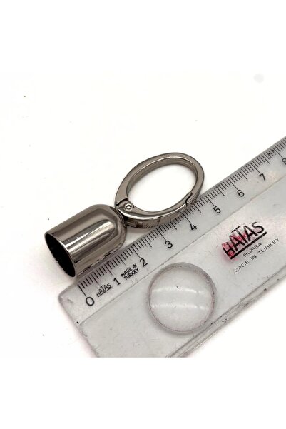 angel çanta aksesuar 14 mm Silver Colored Oval Sleeve - Bag Accessory with Ho...