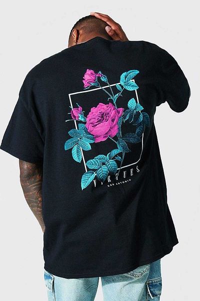 New Shine Μπλουζάκι Unisex Crew Neck με εμπριμέ βαμβακερό κοντό μανίκι