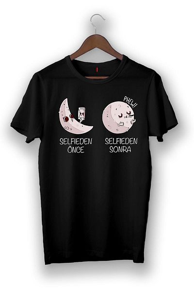 New Shine Unisex Vip Design - Μαύρο μπλουζάκι πριν και μετά από μόνοι τους