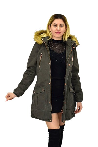 DYNAMO Αθλητικό Parka Plus Size - Καμβάς με κουκούλα, M5300 BGL-ST03987