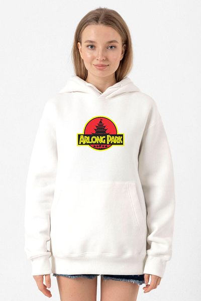 Tshirthane One Piece Anime Arlong Park White Women's 3ip Hooded Sweatshirt