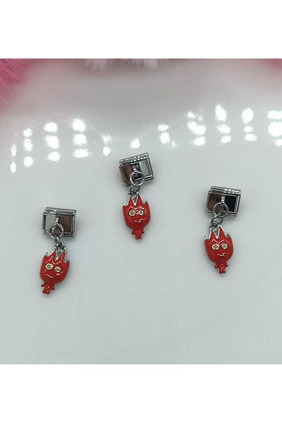 ilvesa shop Italian Fire Figured Bracelet Charm - Water Design