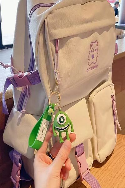 Hyd 3 Pcs Toy Silicone Character Figure Keychain Bag Accessory Karne Gift Birthday Gift
