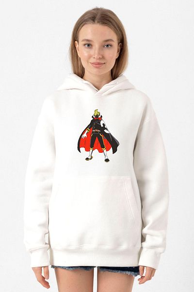 Tshirthane One Piece Anime Sanji White Women's 3ip Hooded Sweatshirt