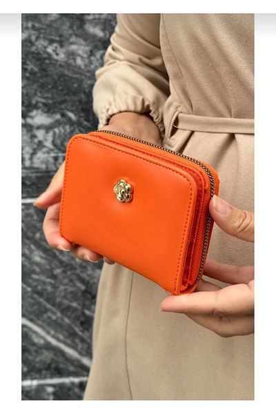 Just Polo Orange Wallet Multi-Compartment Women's Wallet