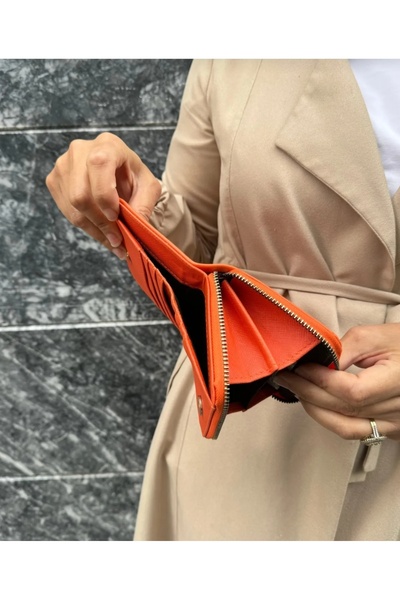 Just Polo Turuncu Cüzdan Çok Bölmeli Kadın Cüzdanı