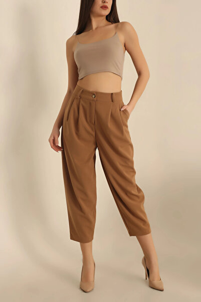 VıoShıne Ženske balon pantalone sa visokim strukom - sa dugmićima