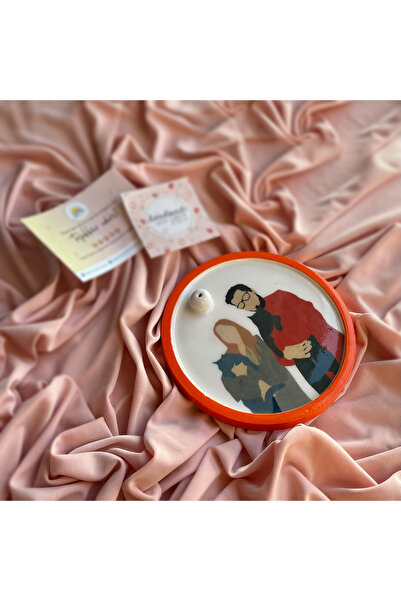 Handmade Kişiye Özel Çizim Anı Tabağı & Tütsülük