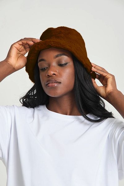 robanu Cinnamon Fisherman Bucket - Plush Bucket Hat