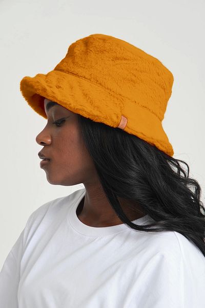 robanu Mustard Fisherman Bucket - Plush Bucket Hat