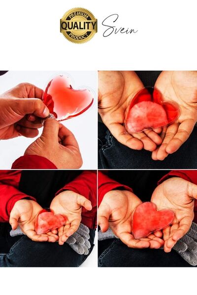 Svein 2 Adet Kalp Şeklinde El Sobası Isıtıcı Sihirli Jel Sıcak Isınmatik Sevgililer günü Hediyelik Kış Cep