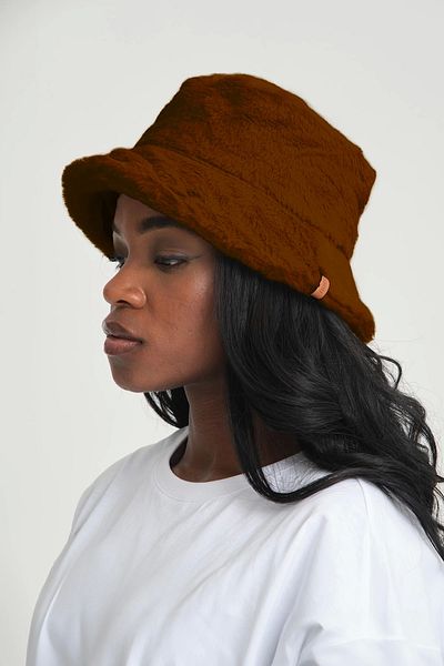 robanu Cinnamon Fisherman Bucket - Plush Bucket Hat