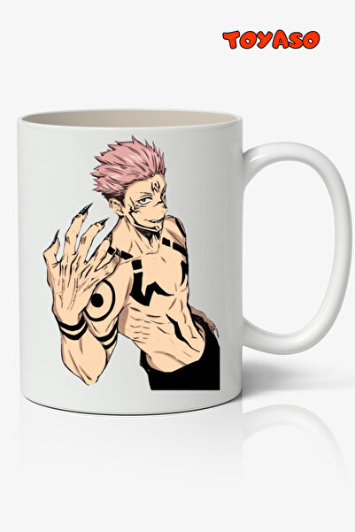 Toyaso Jujutsu Kaisen Anime تحت عنوان Sukuna Face White Mug - هدية لصديق الحبيب