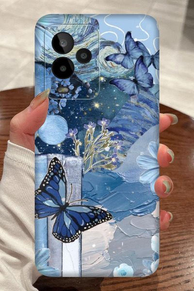 General Mobile GM 24 Pro Kelebek Desenli Kamera Korumalı HD Baskılı Silikon K...