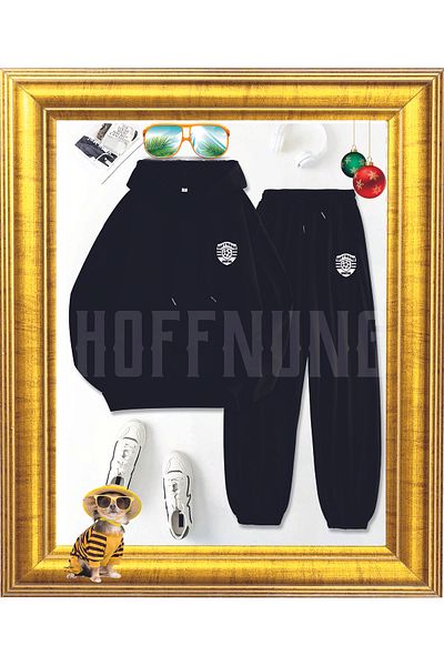 HOFFNUNG Full Hoodie 3 Thread Sporting Hooded Sweatshirt Set
