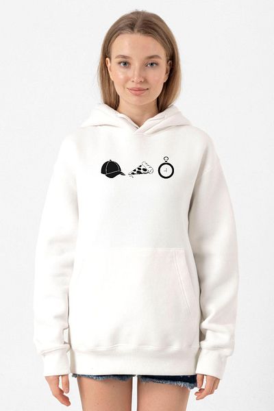 Tshirthane The Walking Dead Glenn Rhee Print White Women's Hooded Sweatshirt
