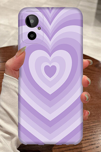 General Mobile GM 23 SE Lila Kalp Desenli Kamera Korumalı HD Baskılı Silikon ...