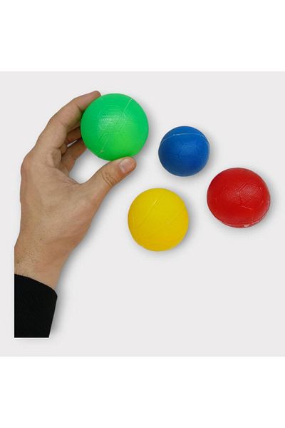 doremodam Dog Toy - Plastic Pressure Ball - Set of 4 (Lisinya)