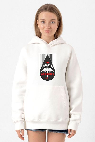 Tshirthane Umbrella Academy Logo White Women's Sweatshirt - 3Ip Hoodie