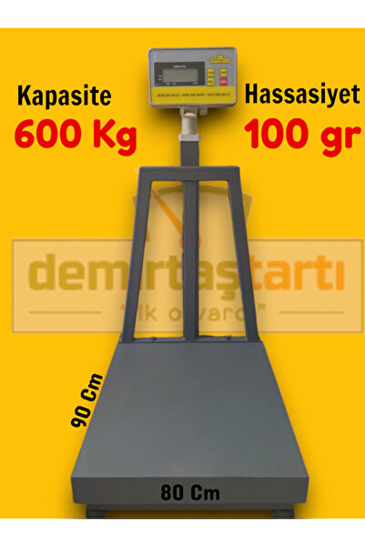 Demirtaş Tartı 80x90 cm 600 Kg Baskül - 100 gr hassasiyetli  Terazi Kantar Ka...