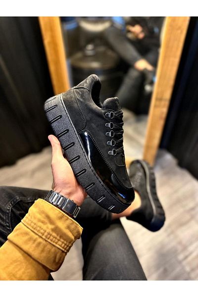 MarDyHome High Sole Casual Shoes Black (Black Sole)