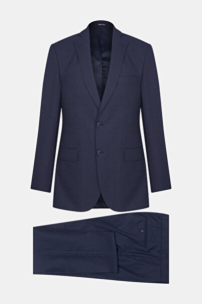 W Collection Dark Blue Wool Suit