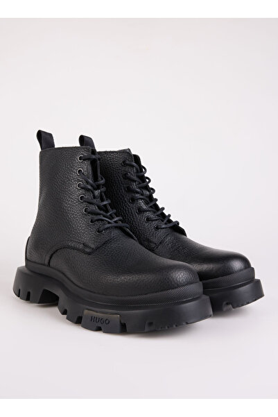 HUGO Deri Siyah Erkek Bot RED-50523891