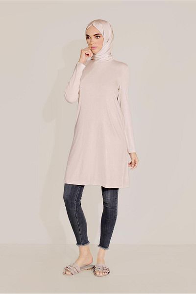 TRENDTESETTÜR Women's Powder Knitted Viscose Tunic 40825